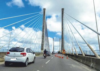 Ponte Aracaju-Barra sofre nova interdição no trânsito para obras de iluminação