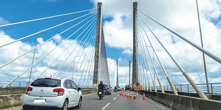 Ponte Aracaju-Barra sofre nova interdição no trânsito para obras de iluminação