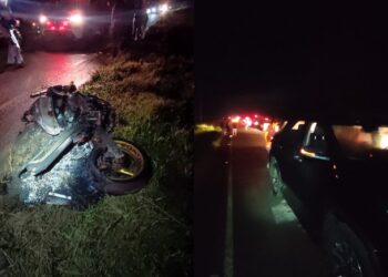 Motociclista morre em acidente envolvendo carro e um animal na pista em Nossa Senhora das Dores